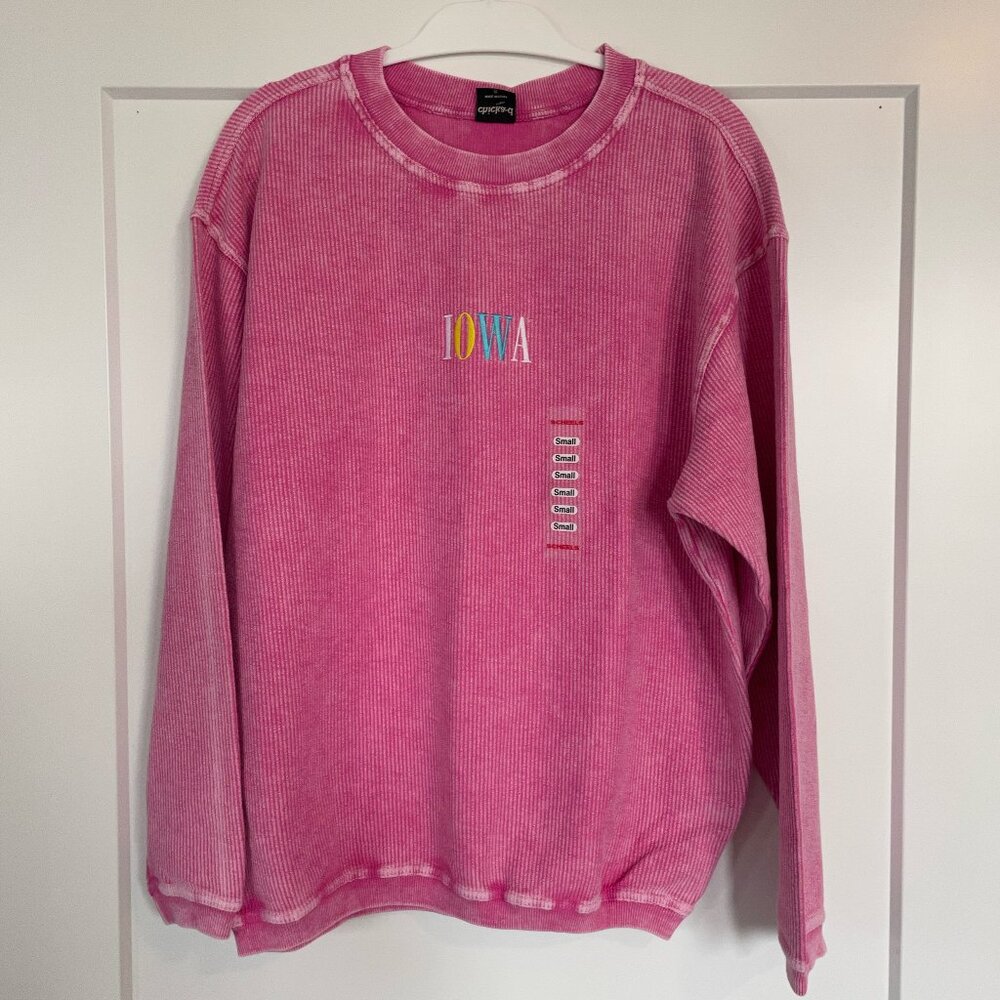 Chicka-D Pink Iowa Ribbed Crewneck - Picture 2 of 5